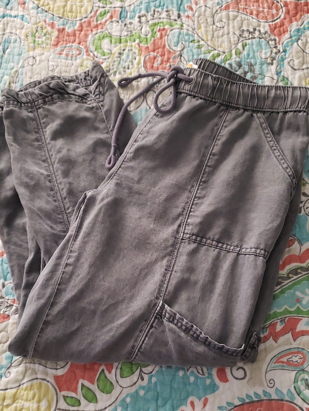 C&C California Linen Blend Pants M - Picture 7 of 10